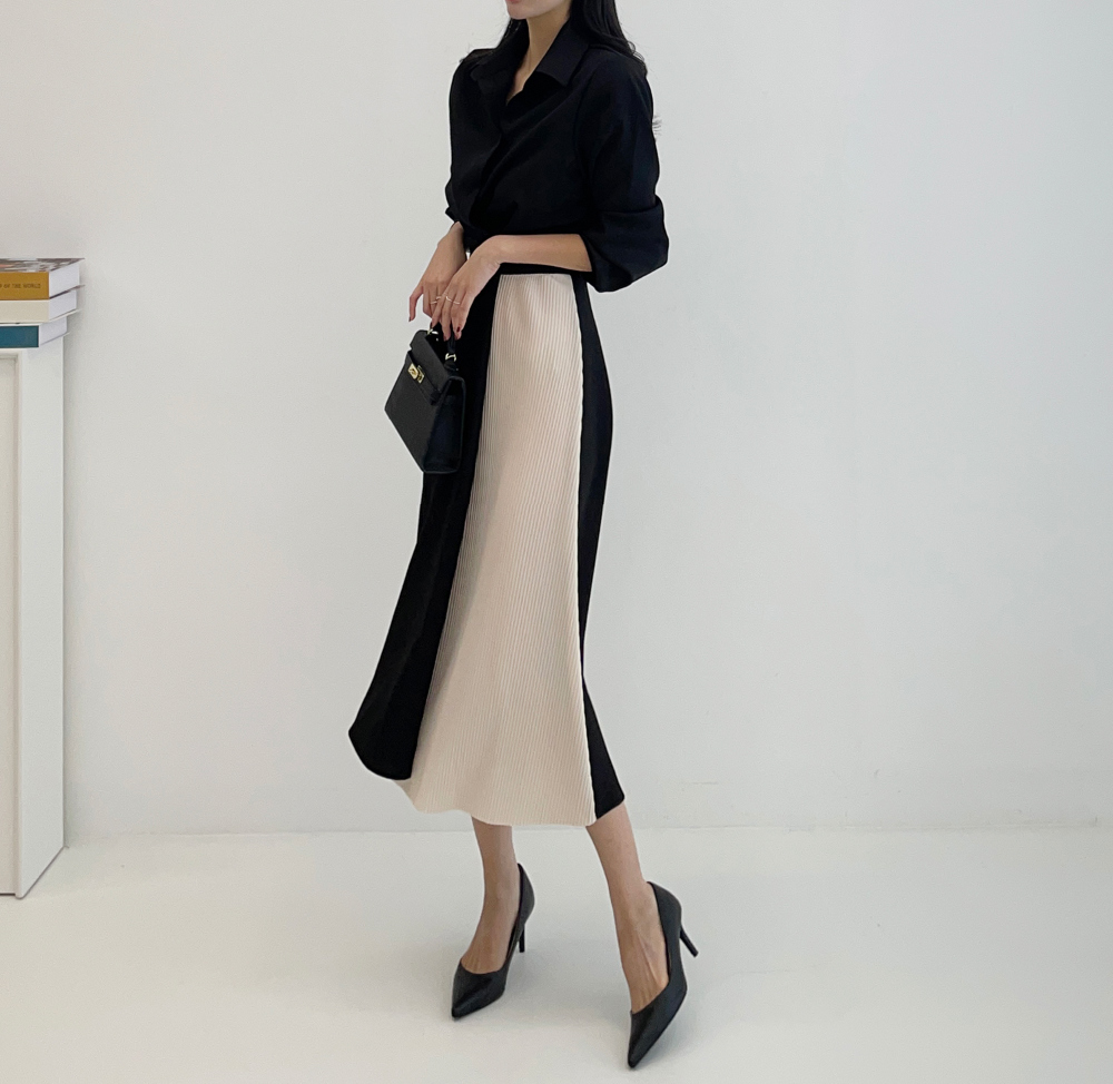 Korean style slim dress autumn light luxury shirt