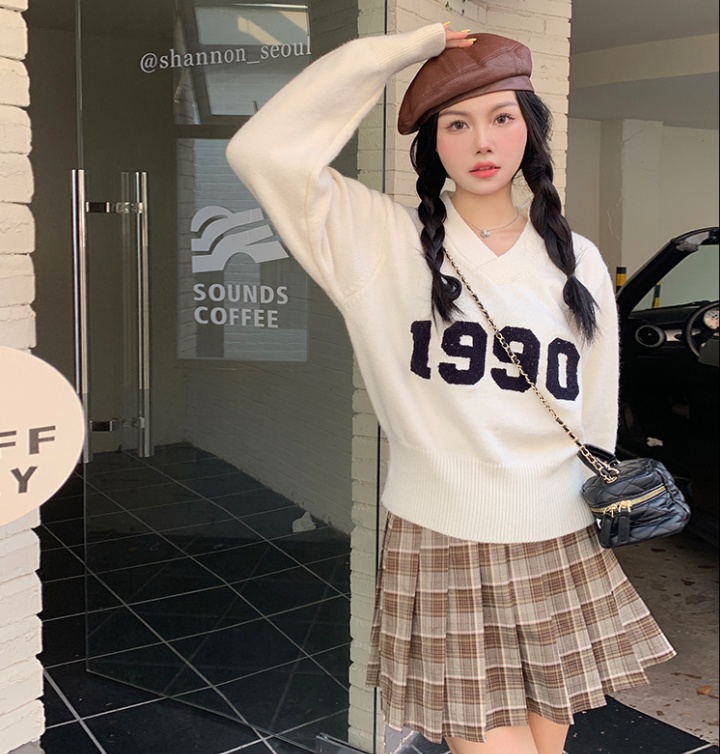 All-match letters pullover autumn and winter sweater