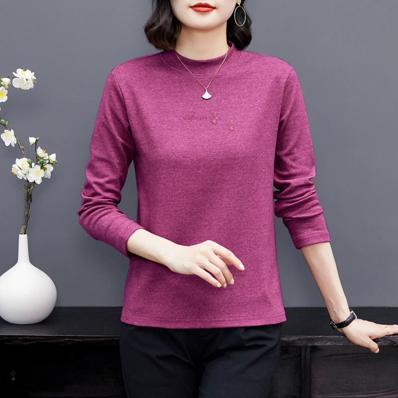 Thermal tops pure cotton bottoming shirt for women