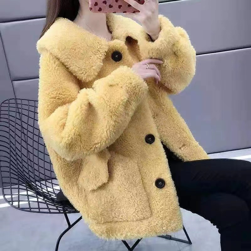 Loose thermal jacket Korean style tops