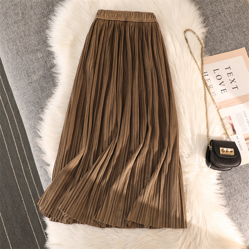 High waist long autumn and winter slim skirt