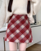 Woolen Korean style fat skirt all-match red short skirt
