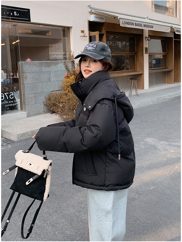 Korean style all-match Casual coat removable loose cotton coat