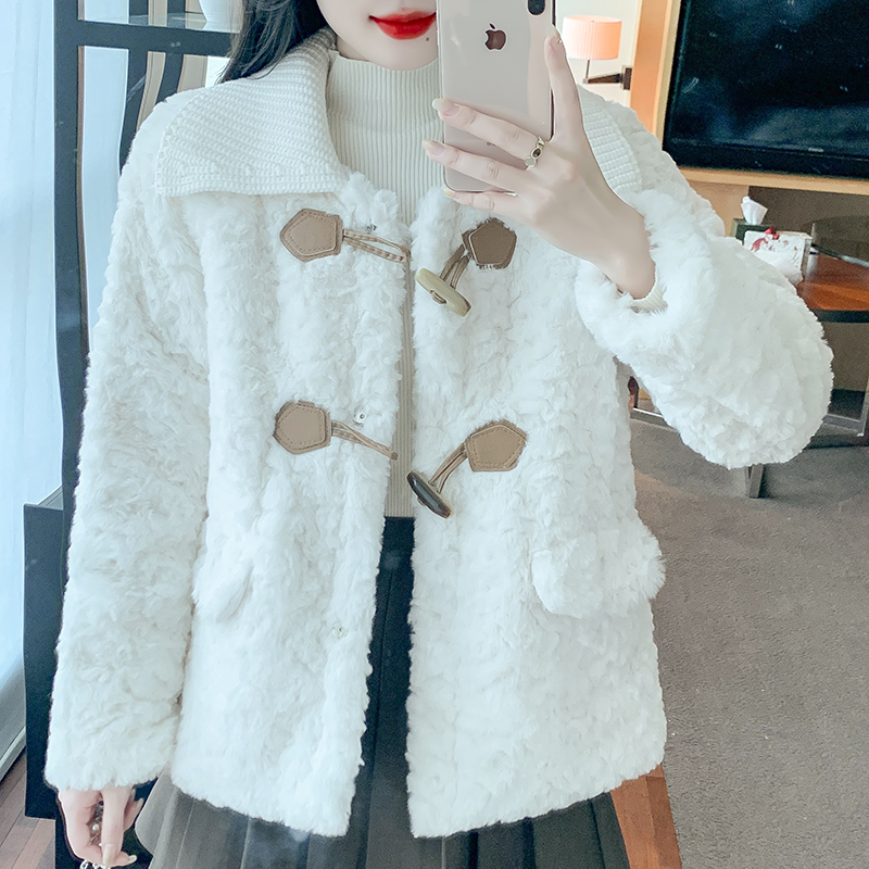 Short fur coat thick cotton coat for women