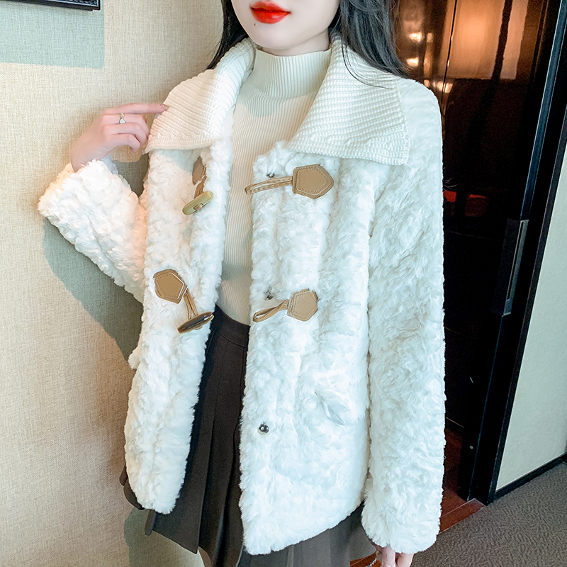 Short fur coat thick cotton coat for women