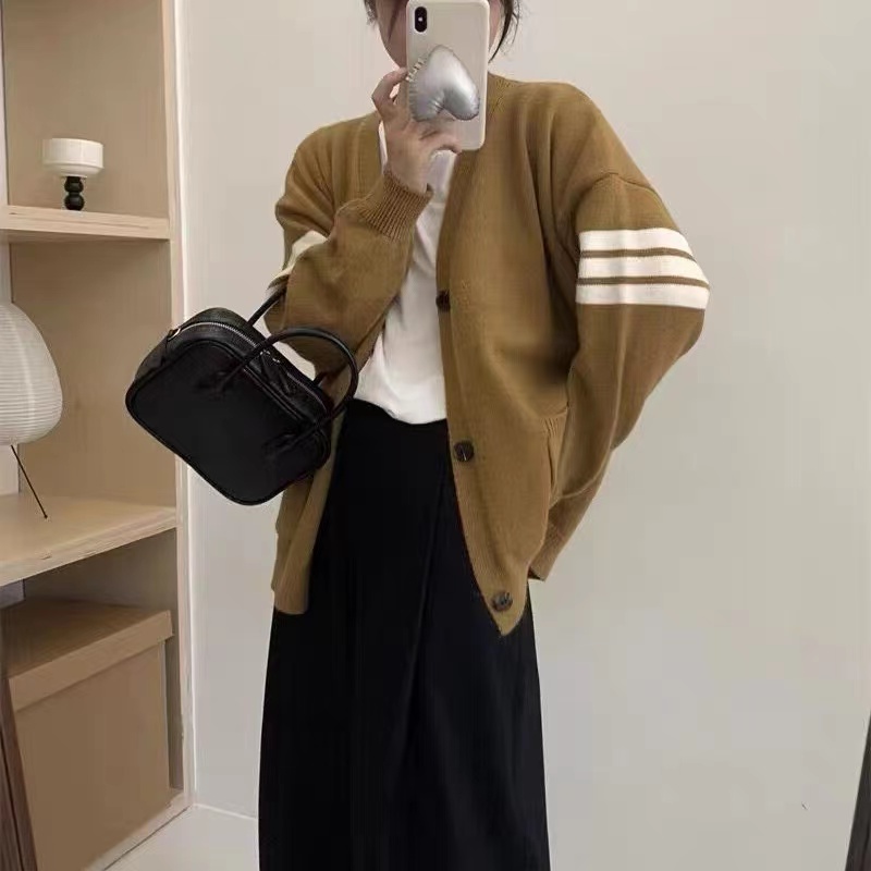 Autumn and winter Korean style tops all-match loose cardigan