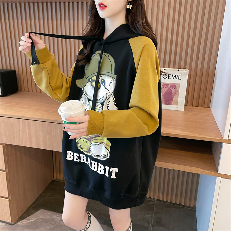 Pure cotton supersoft skirt complex hoodie for women
