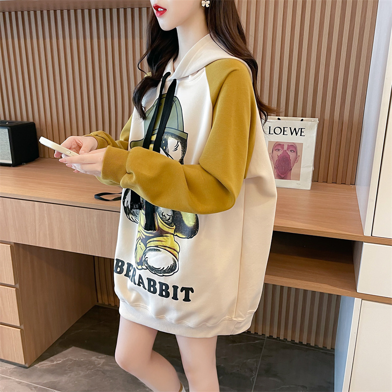 Pure cotton supersoft skirt complex hoodie for women
