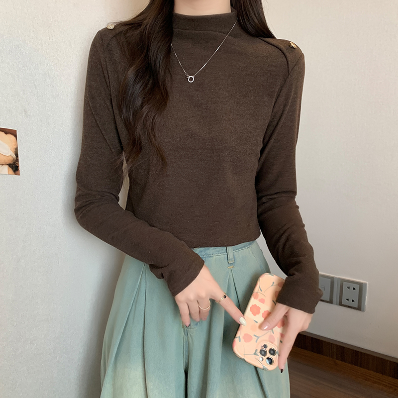 Slim winter sweater thick bottoming shirt for women