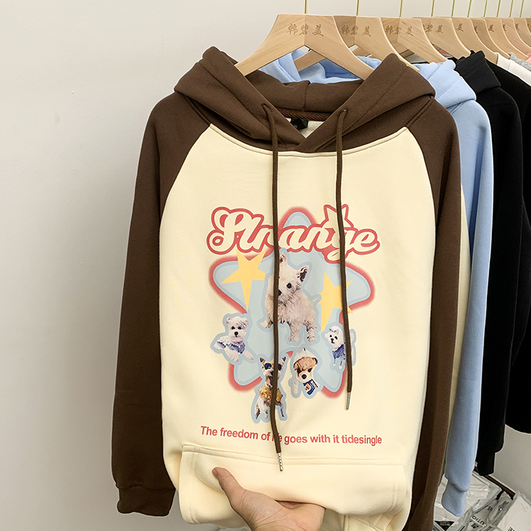 Supersoft complex cotton mixed colors printing hooded hoodie