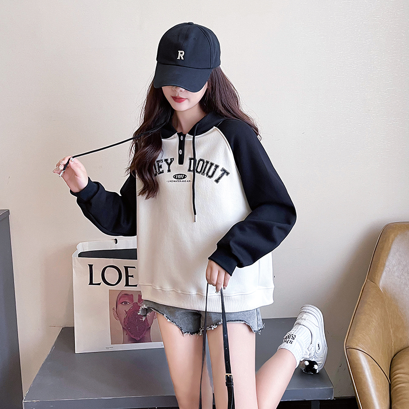 Spring and autumn large yard tops thin hoodie for women