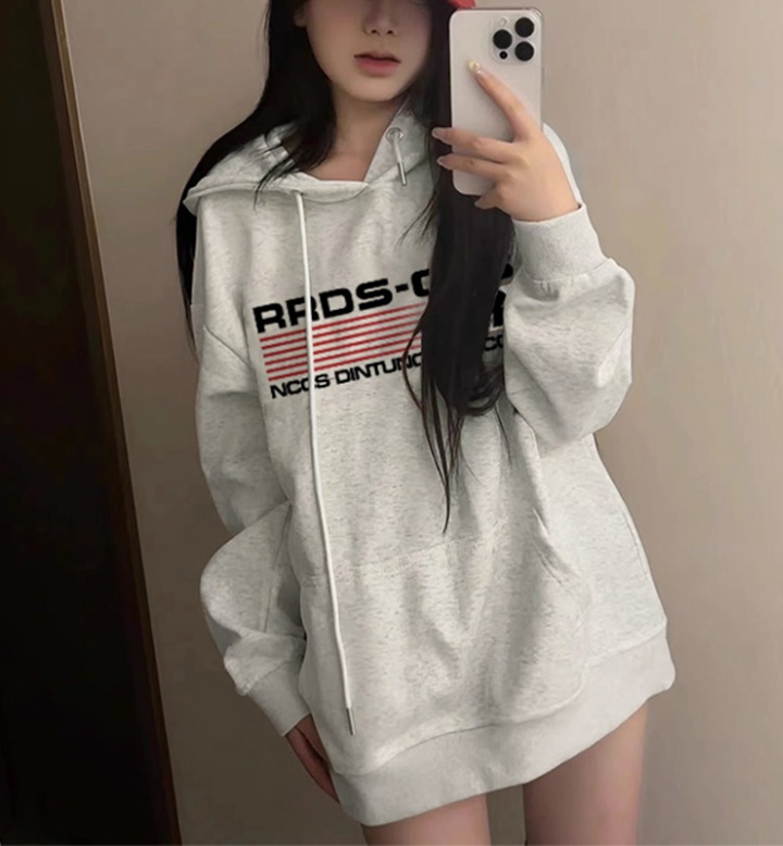 Loose hooded autumn and winter hoodie