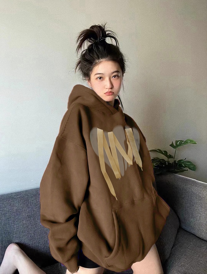 Autumn and winter loose hooded hoodie for women