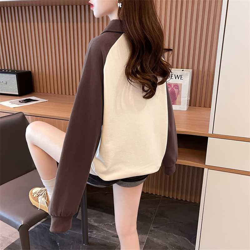 Thin cotton hoodie long sleeve cartoon tops for women