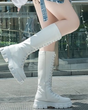Autumn and winter frenum thigh boots bandage boots for women