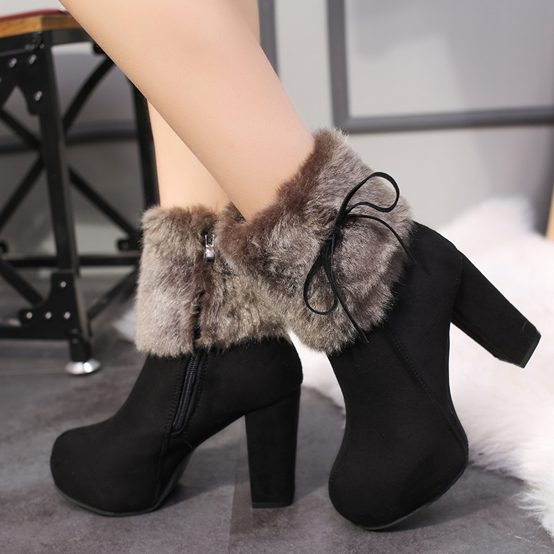 Winter martin boots bow short boots for women