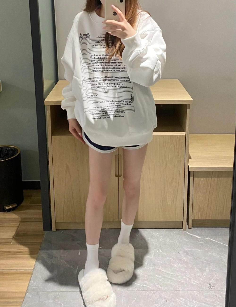 Loose round neck tops lazy spring and autumn hoodie for women