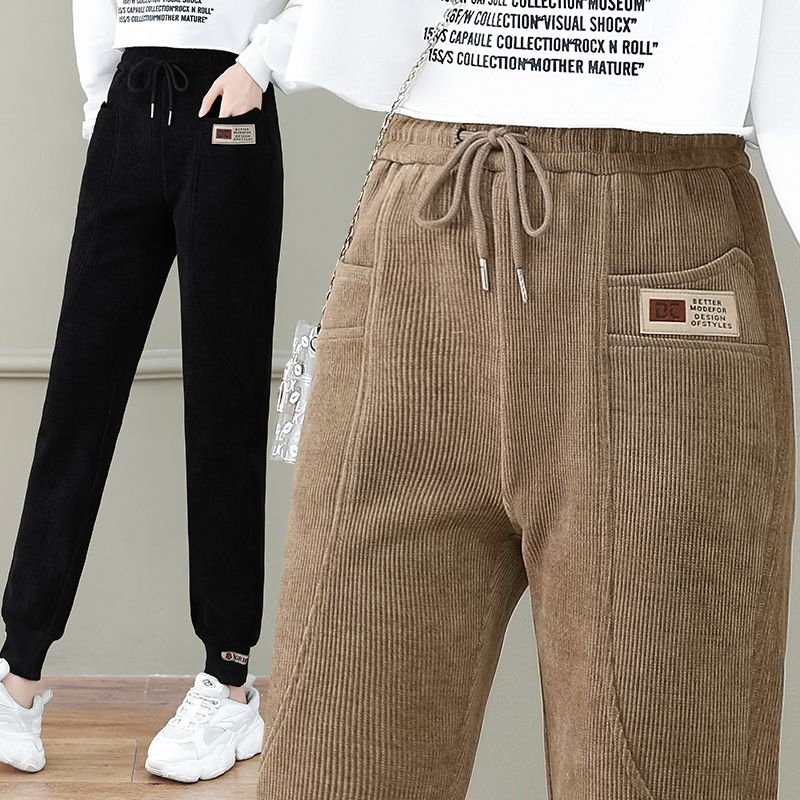 High waist slim pants sports all-match sweatpants for women