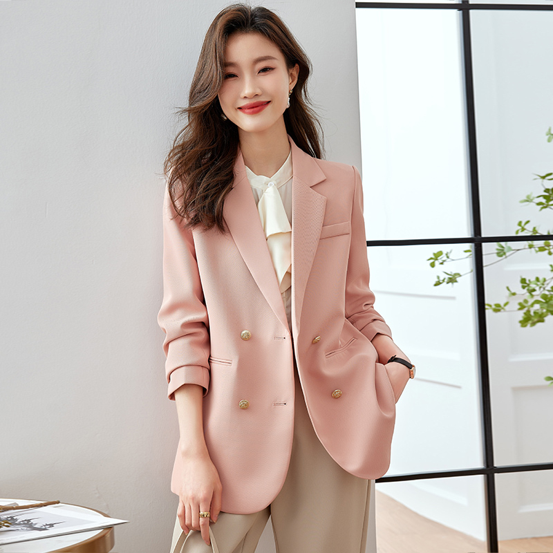 Temperament business suit pink tops for women