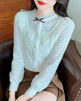 Long sleeve thick shirt autumn and winter tops for women
