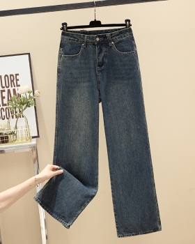Plus velvet jeans large yard long pants for women