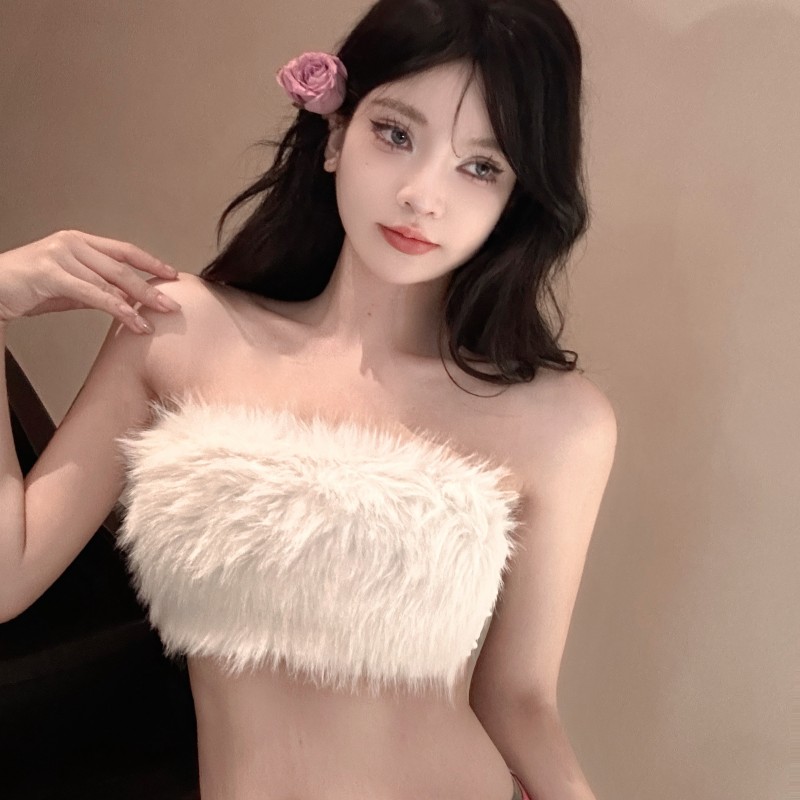 Elmo sexy spicegirl short wrapped chest tops for women