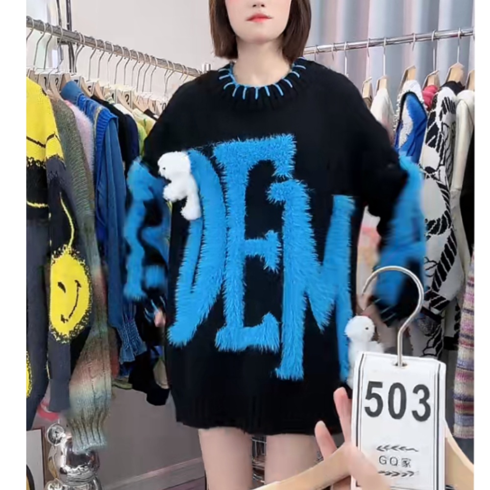 Fashion autumn and winter loose round neck sweater
