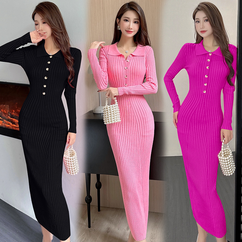 Knitwear temperament knitted bottoming fashion dress