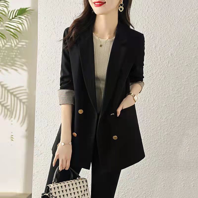 Casual British style business suit large yard coat for women