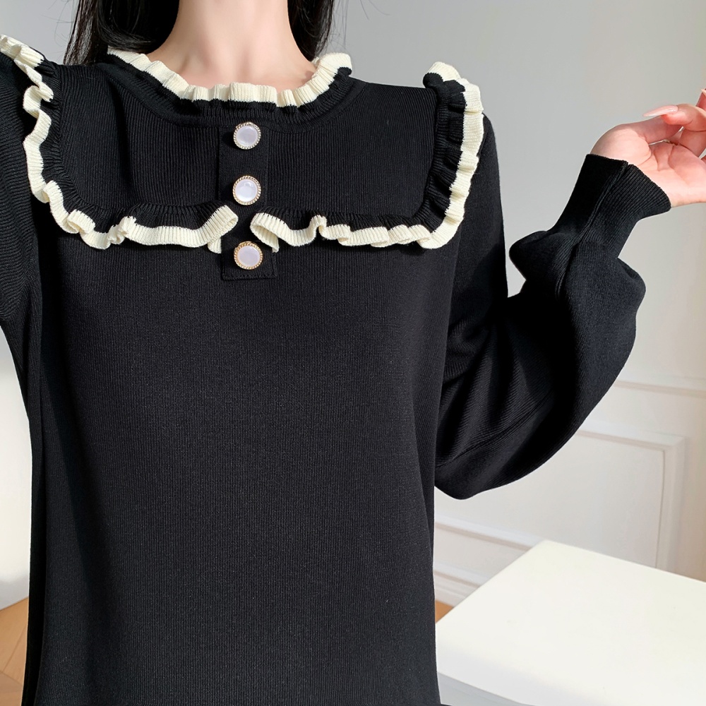Knitted elegant sweater dress retro dress for women
