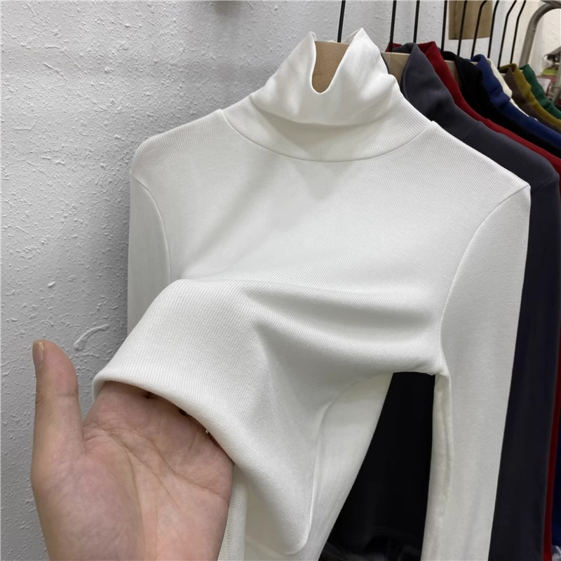 High collar bottoming shirt slim T-shirt for women
