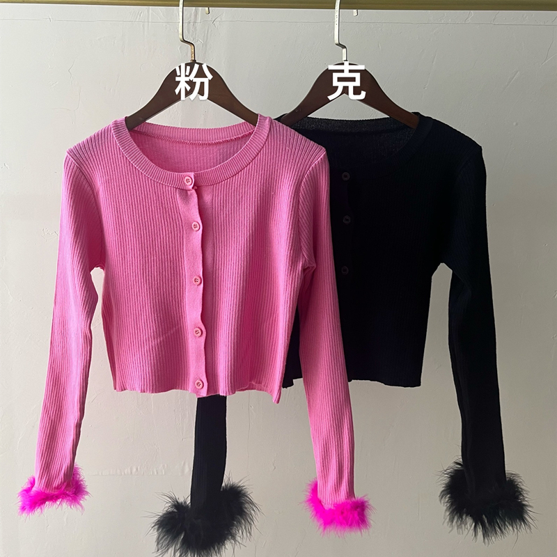 Enticement pink tops niche autumn bottoming shirt for women