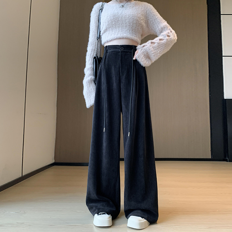 Winter wide leg pants mopping casual pants