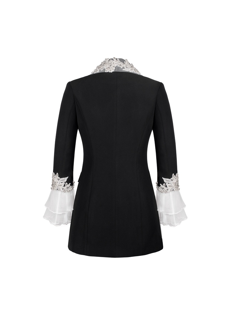 Autumn slim business suit niche black coat for women