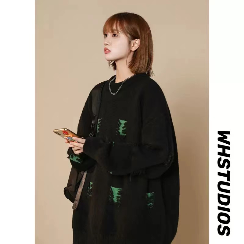 Big fat holes large yard autumn and winter sweater for women