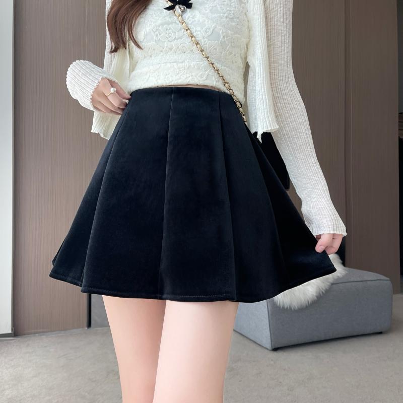 Autumn and winter skirt A-line short skirt for women