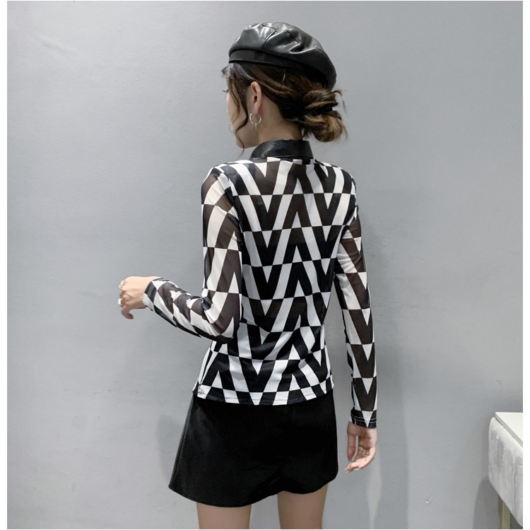 Winter long sleeve tops double bottoming shirt for women