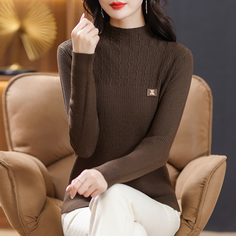 Thermal bottoming shirt all-match sweater for women