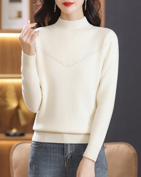 Beading bottoming shirt autumn and winter sweater for women