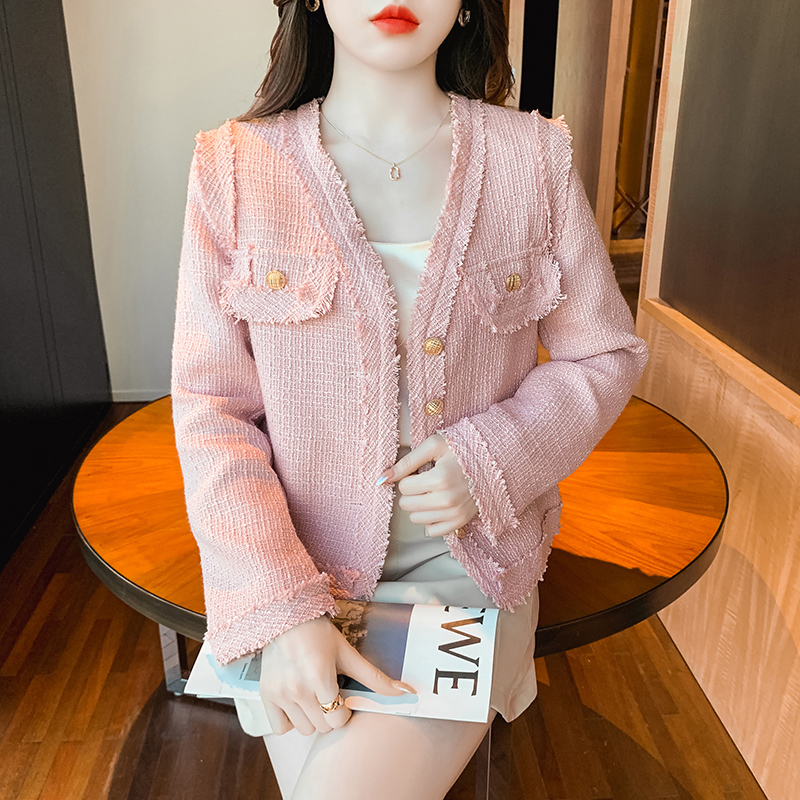 Thick small fellow jacket chanelstyle tops for women