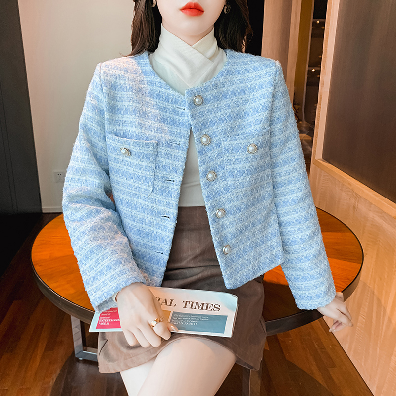 Short chanelstyle tops autumn thick coat for women