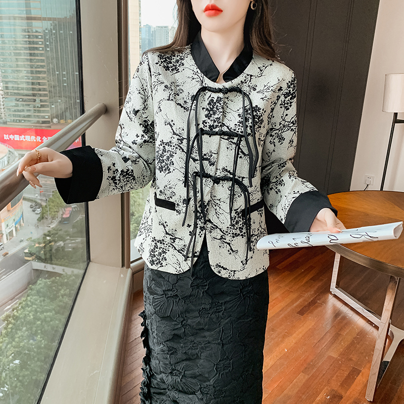 Chinese style chanelstyle coat retro business suit for women
