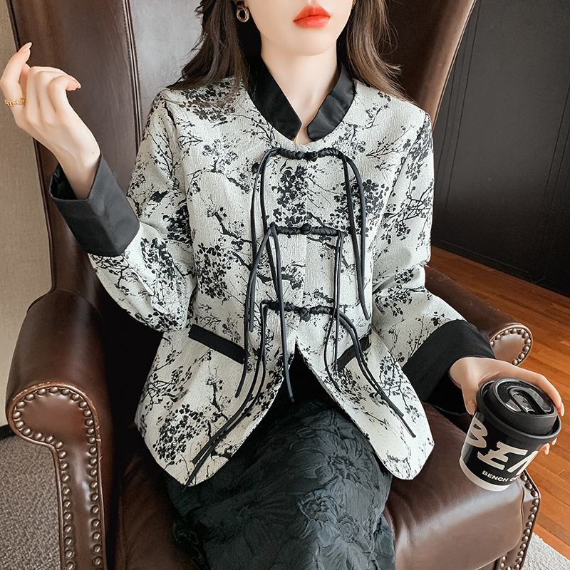 Chinese style chanelstyle coat retro business suit for women