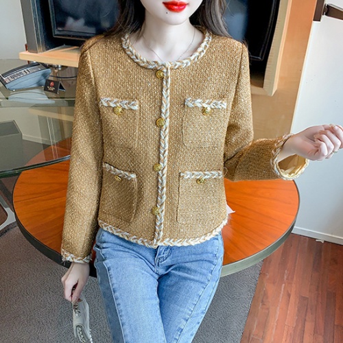France style ladies tops autumn coarse flower coat for women