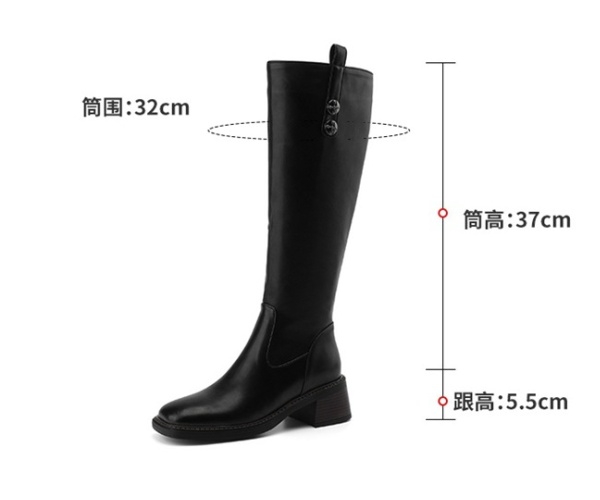 Not exceed knee thick boots large yard women's boots