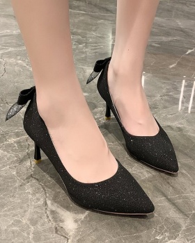 Fine-root shoes Korean style high-heeled shoes for women