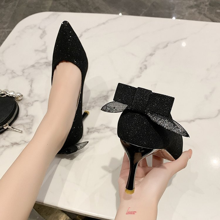 Fine-root shoes Korean style high-heeled shoes for women