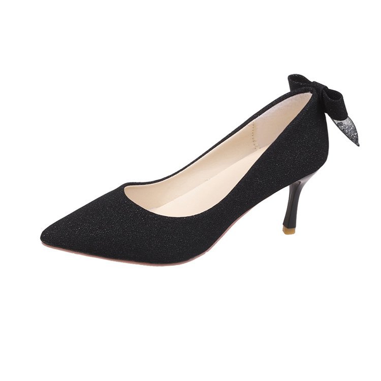 Pointed shoes low high-heeled shoes for women