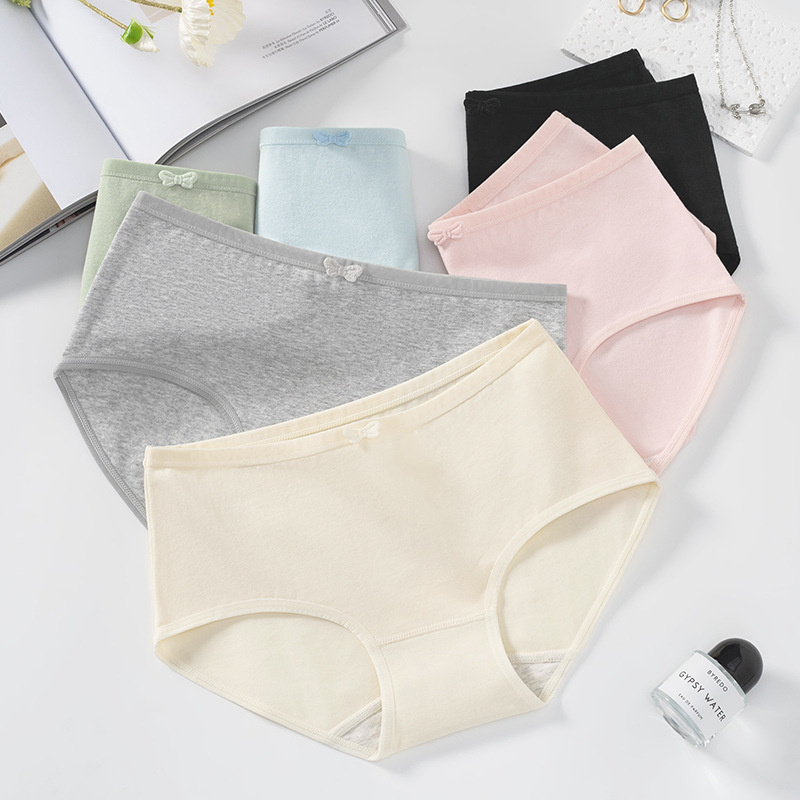 Bow breathable maiden briefs for women