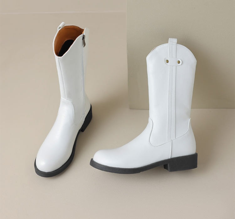 Middle cylinder short boots autumn and winter women's boots
